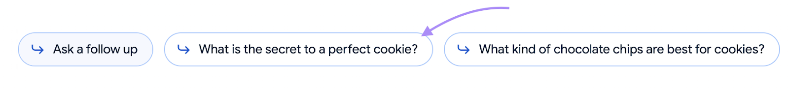 "What is the secret to a perfect cookie?” Google’s suggestion highlighted